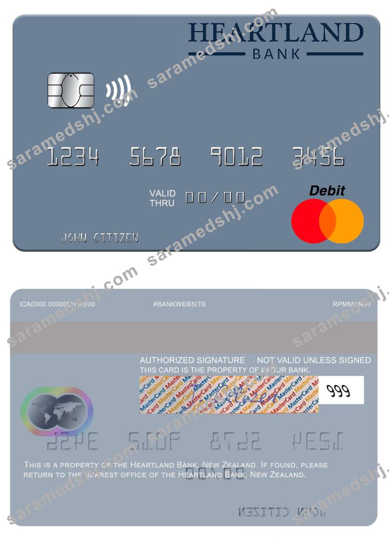 New Zealand Heartland Bank mastercard